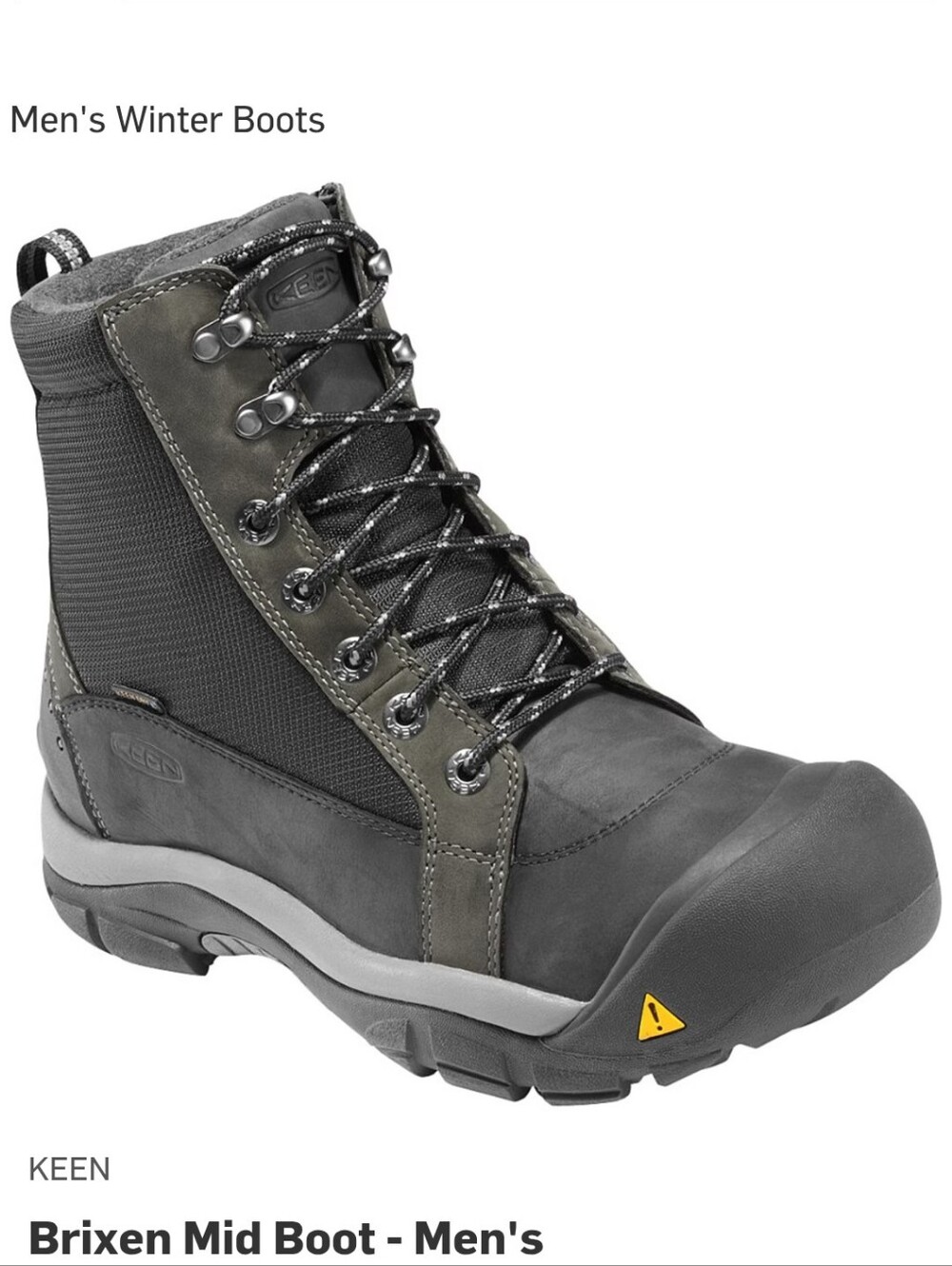 Keen Brixen Mid Boot 12022-BKGA - Men's Size 12